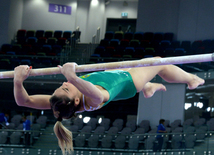 Bakıda Dünya Kubokunun iştirakçısı olan gimnastların podium məşqləri. Azərbaycan, 18 fevral, 2016